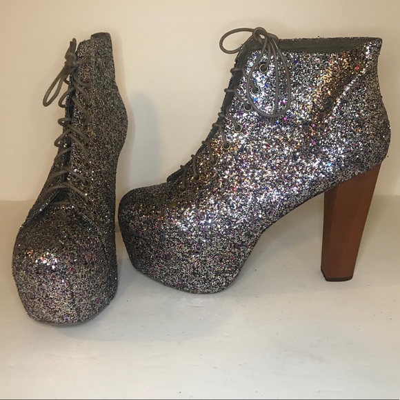 Jeffrey Campbell Shoes - Jeffrey Campbell Lita Glitter Platform Boots